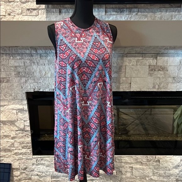 Cynthia Rowley Pink and Blue sleeveless summer swing dress Medium - Picture 1 of 10
